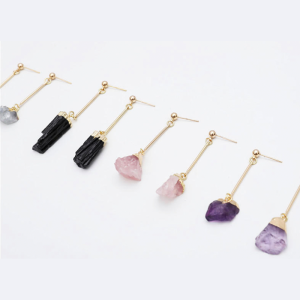 Natural Stone Drop Earrings