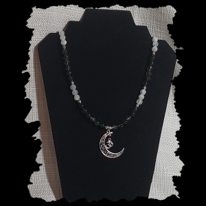 Green Phantom Quartz Crescent