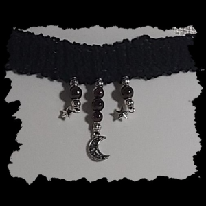 Garnet Star Moon Choker