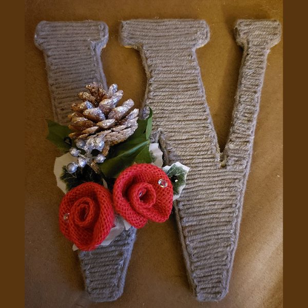 8 in letters holiday decor