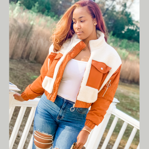 Jayla Crop Teddy Jacket