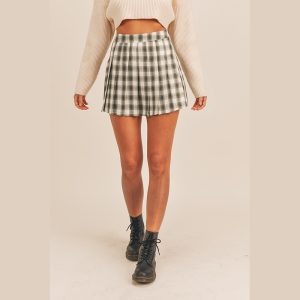 Hunter Green Pleated Skirt