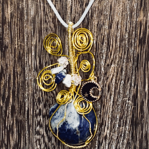 Wire Wrapped Sodalite pendant