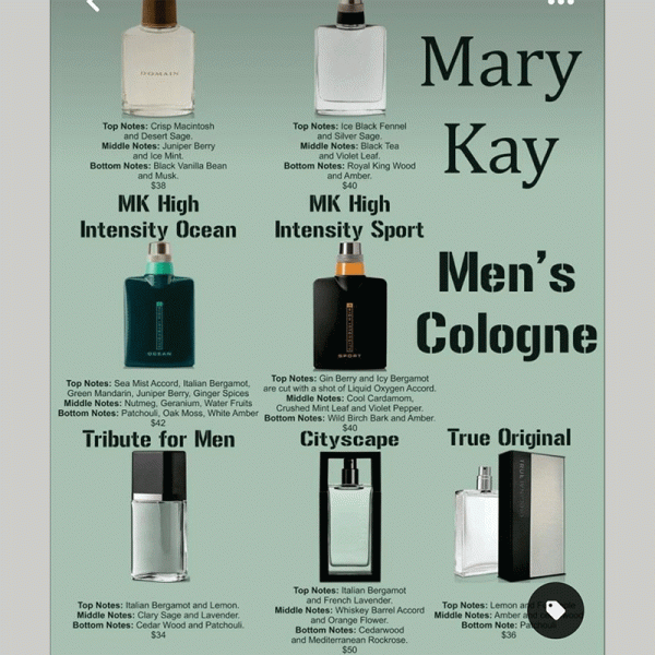 Men’s colognes   Have women’s perfumes too